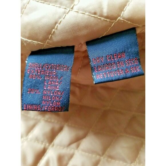 Ralph Lauren Wool Blend Camel Classic‎ Coat Women Vintage Size XS 4 Hood & Lined - Picture 10 of 12